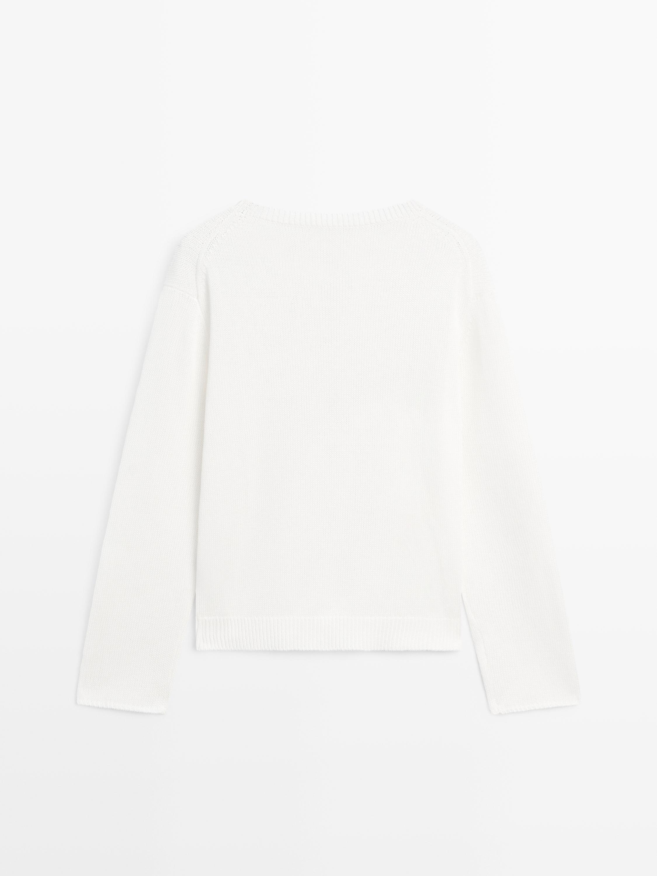 Pull en maille 100 % coton mercerisé